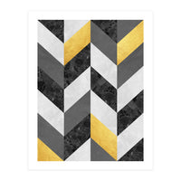 Chevron gold and marble (Print Only)