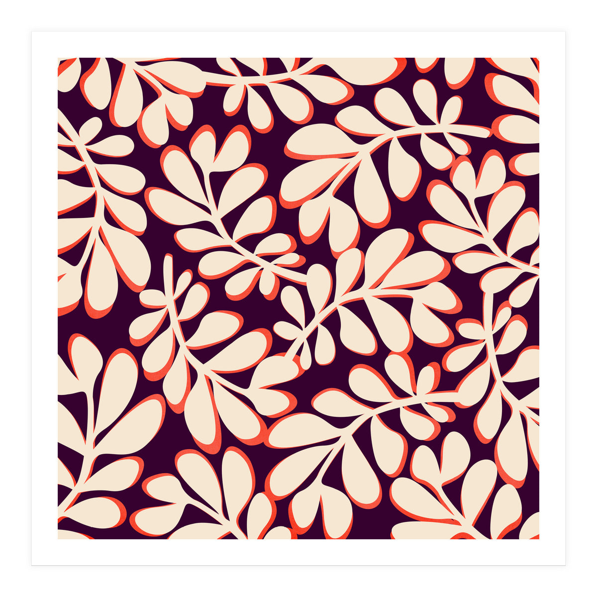 Mid Mod Playful Dark Botanical (Print Only)