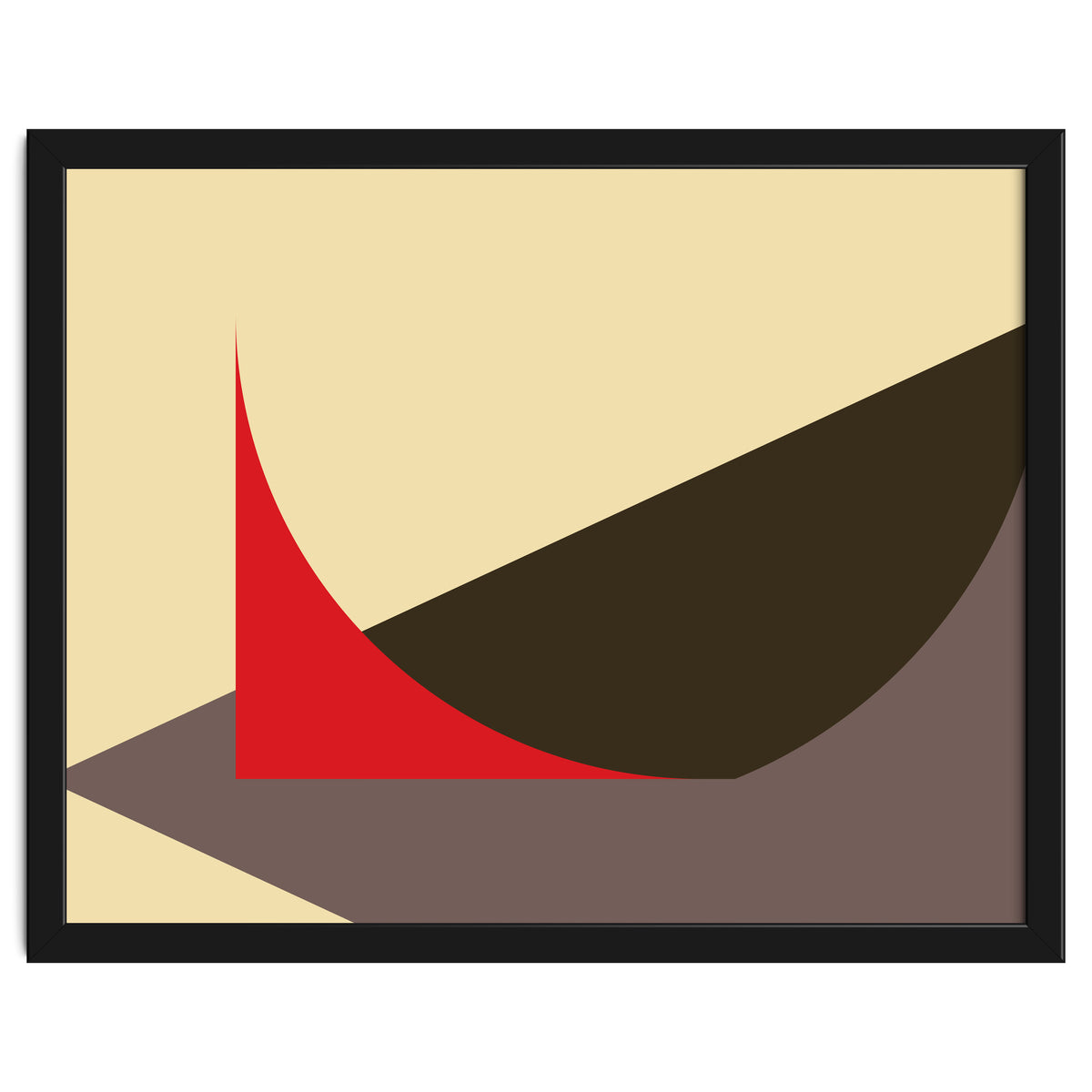 Geometric Shapes No. 6 - brown, beige & red
