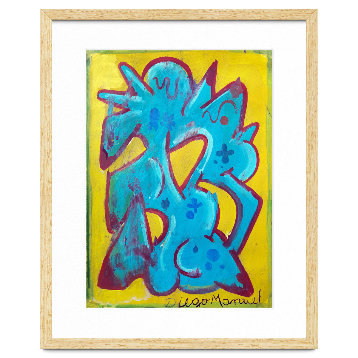 Forma Celeste Sobre Amarillo 4