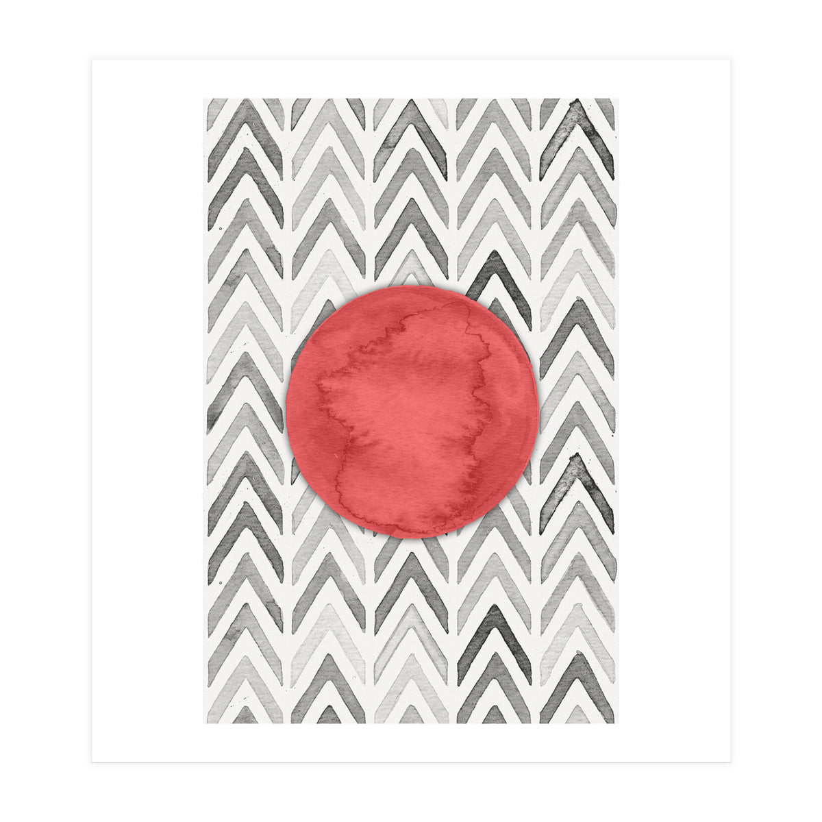 Red Bubble Chevron Pattern (Print Only)