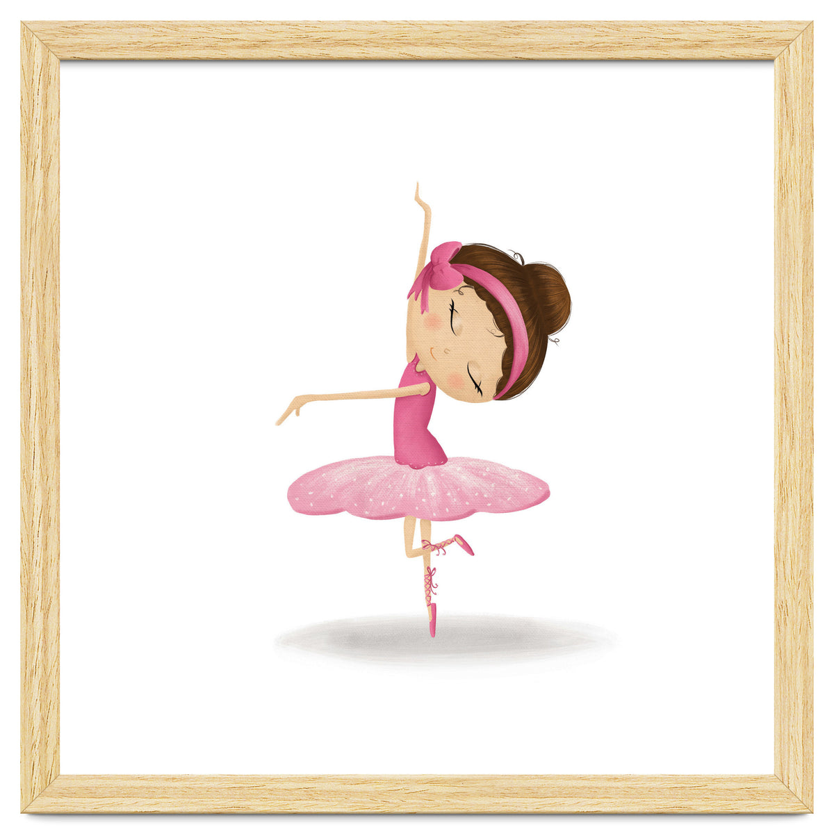 Adorable Twirling Ballerina Nursery Print