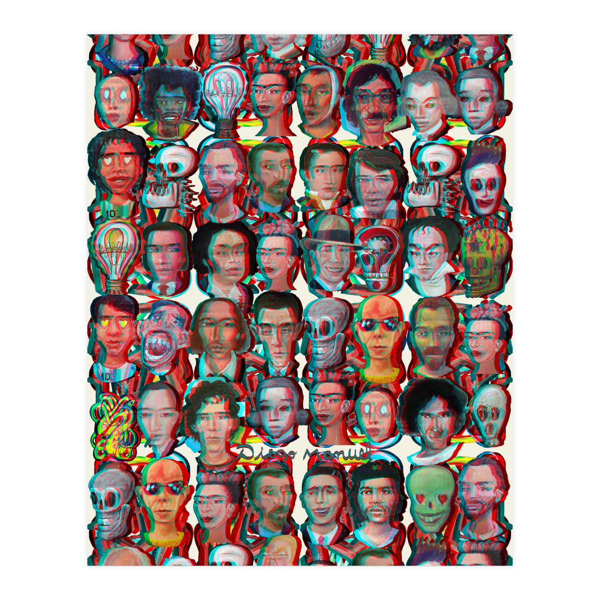 Formas 14 34 3d And Retratos 3 (Print Only)