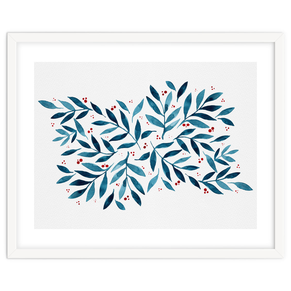 Teal Branches And Dots