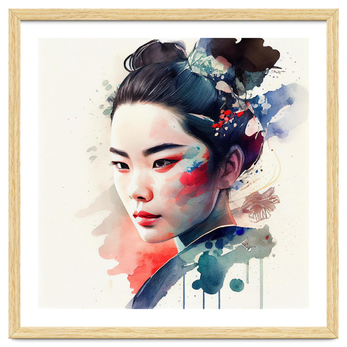 Watercolor Modern Geisha #4