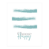 Text Art CHOOSE HAPPY | turquoise (Print Only) thumbnail