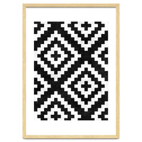 Urban Tribal Pattern No.17 - Aztec - Black and White Concrete