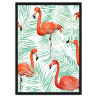 Flamingo And Mint Palm