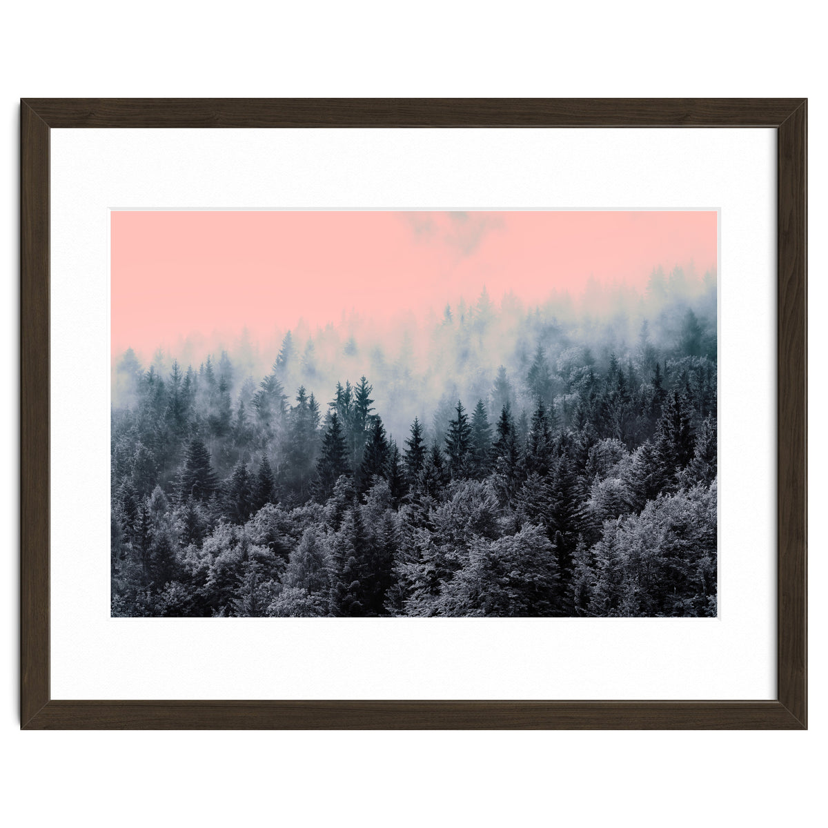 Forest in gray and pink