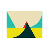 Geometric shapes No. 7 - yellow, turquoise, green & red (Print Only) thumbnail