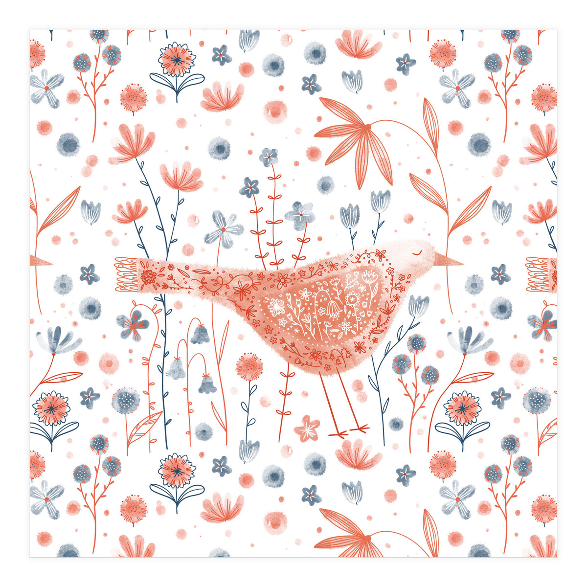 Apricot Bird (Print Only)