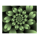 Green Floral Satin  (Print Only) thumbnail