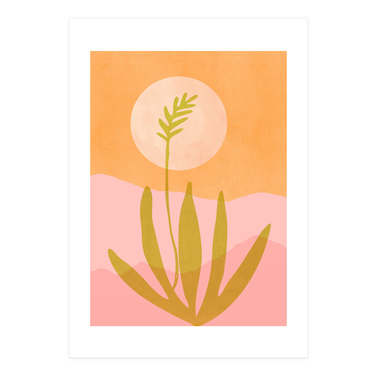 Desert Moon With Agave (Print Only)
