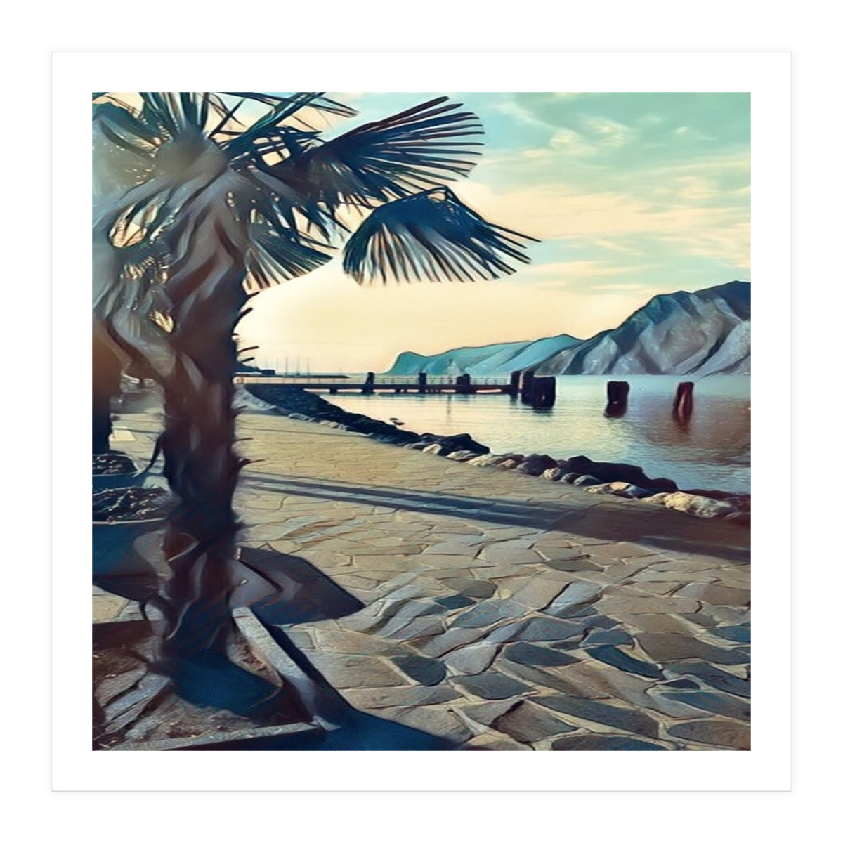 A walk on Lake Garda, Italy. (Print Only)