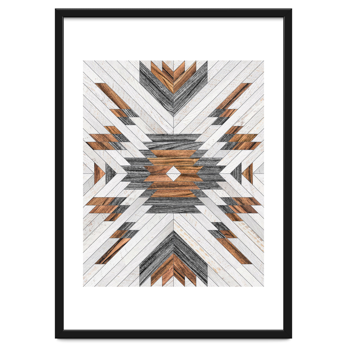 Urban Tribal Pattern No.8 - Aztec - Wood