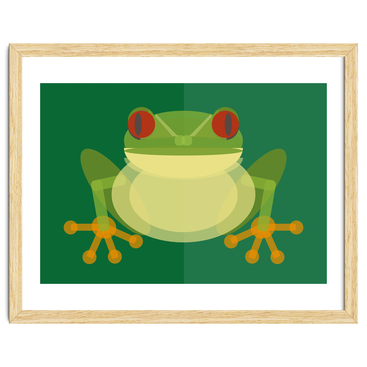 Mid Century Geometric Tree Frog