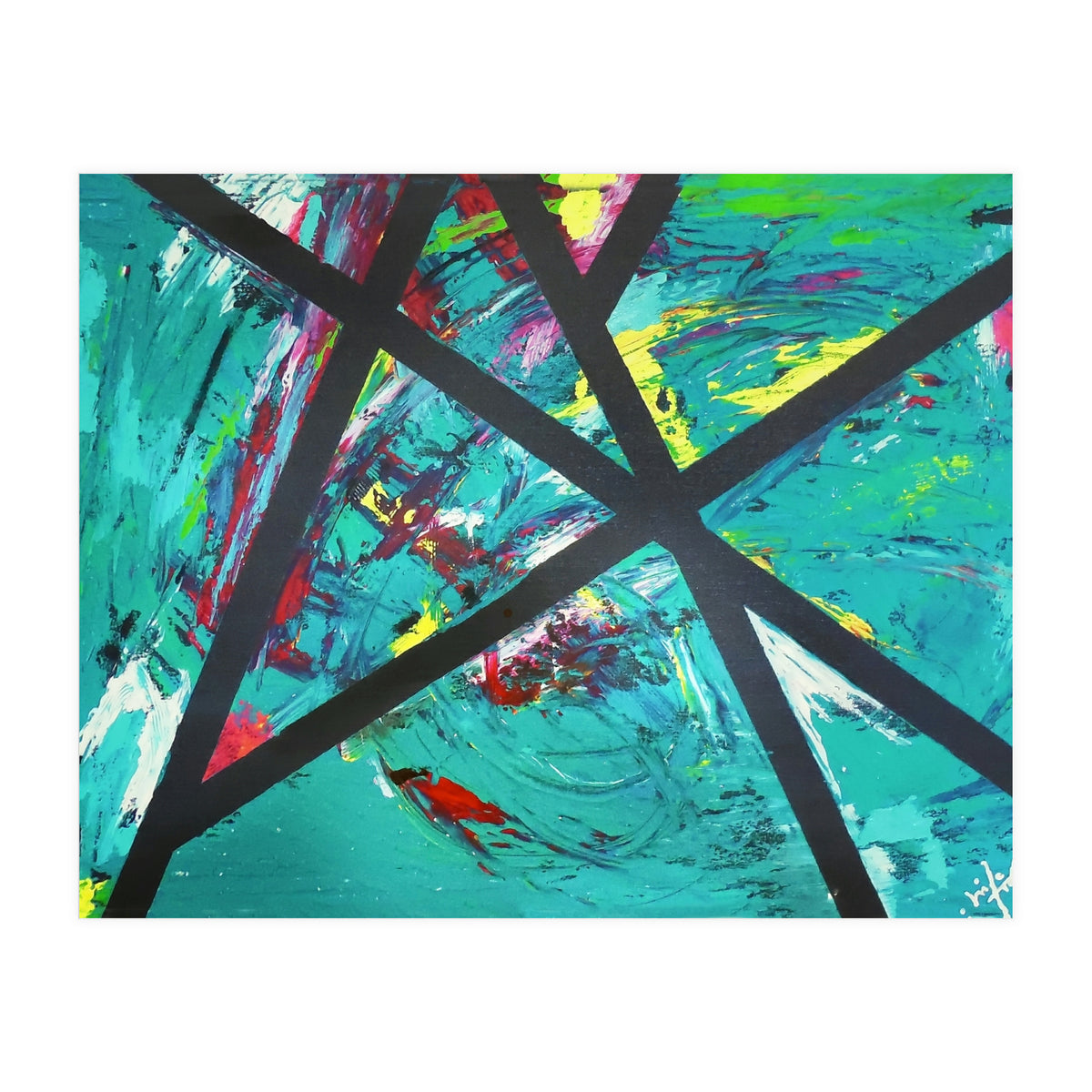 Struggle - Abstract On Canvas (Print Only)