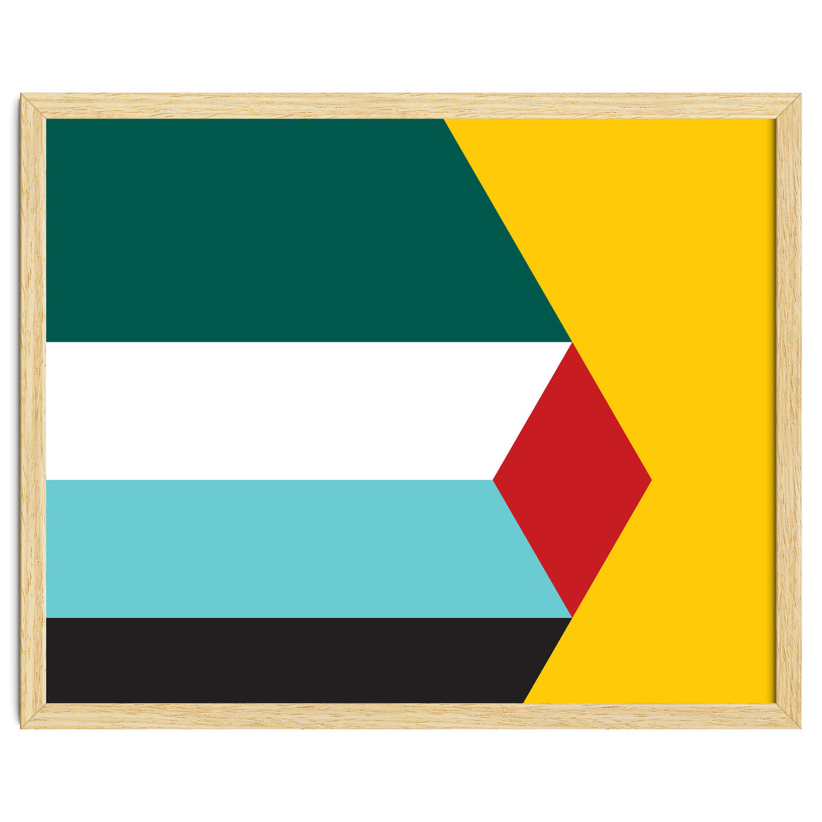 Geometric Shapes No. 43 - yellow & green