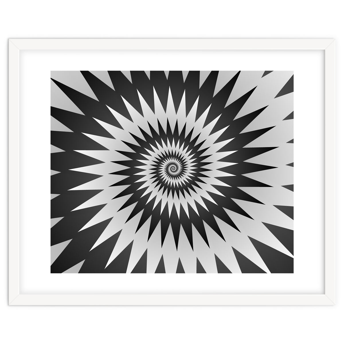 Black & White Abstract Spiral
