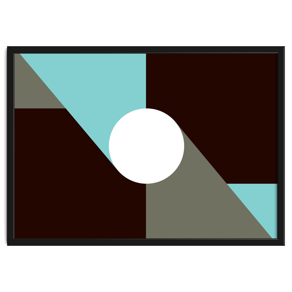 Geometric Shapes No. 29 - baby blue & grey