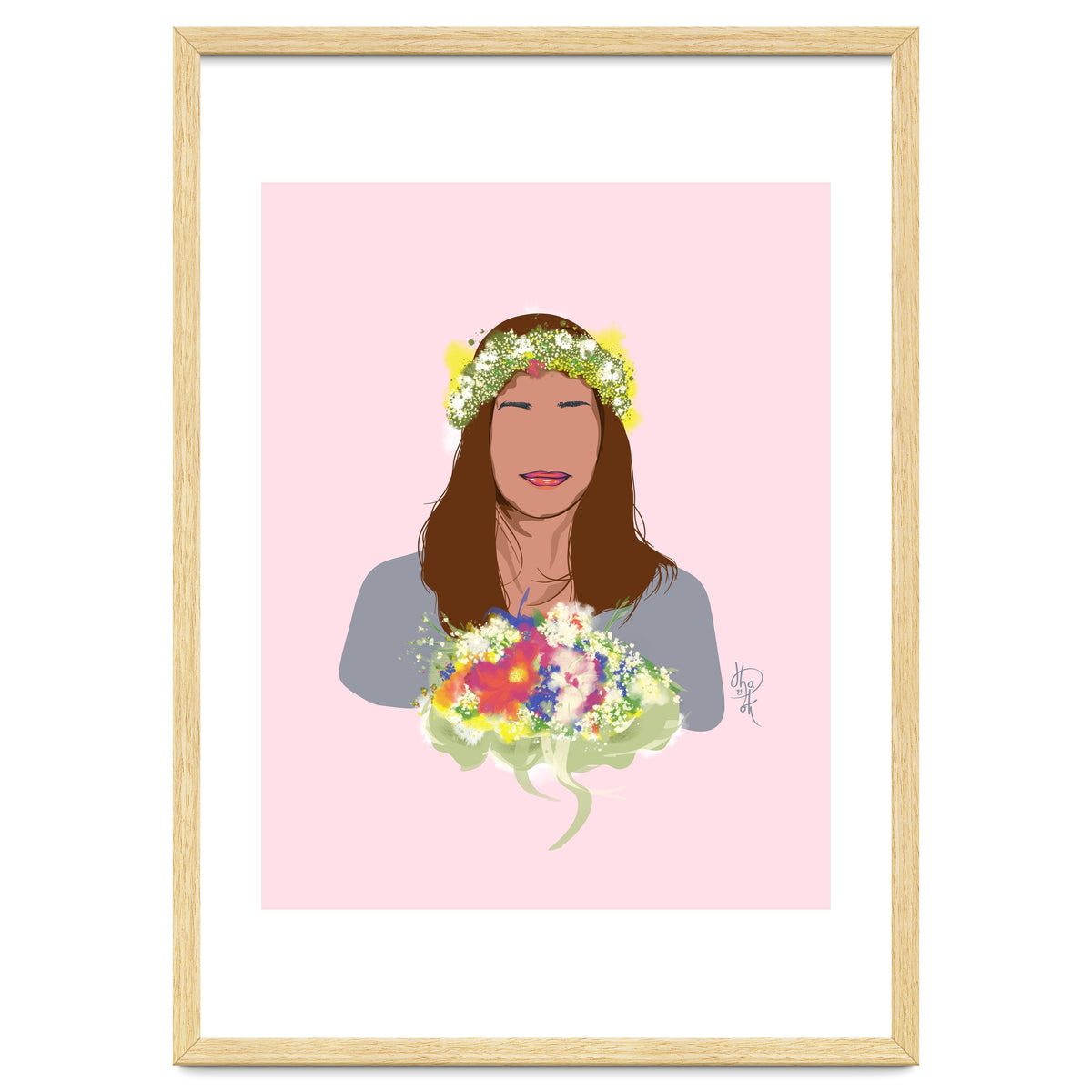 Girl In Wreath 1