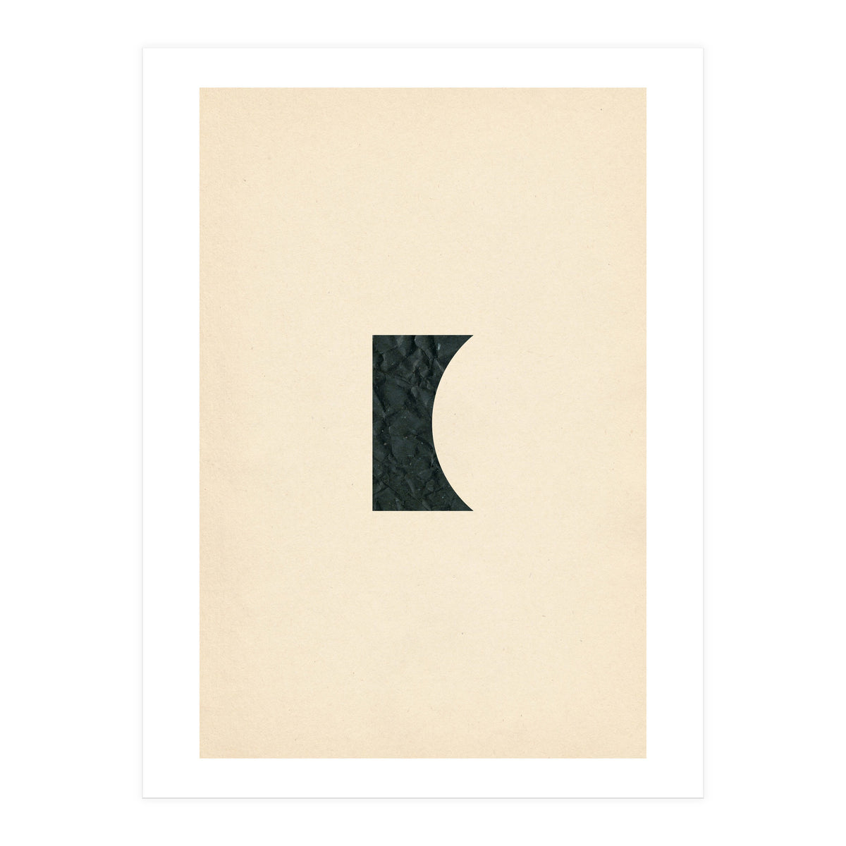 Cut black shape on beige (Print Only)