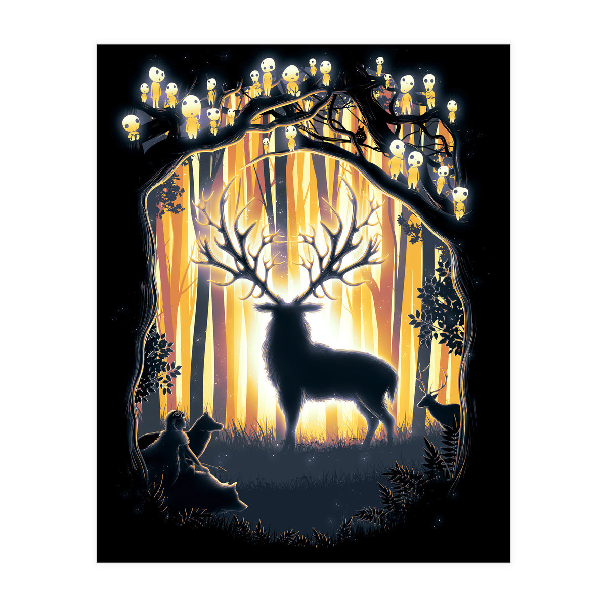 Deer God Please Save Our Forest (Print Only)