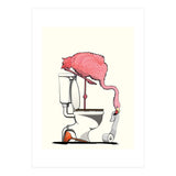 Flamingo on the Toilet, Funny Bathroom Humour (Print Only) thumbnail