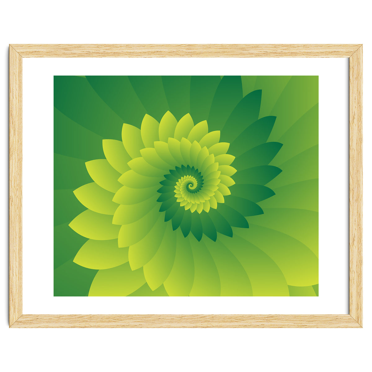 Abstract Digital GREEN FLORA 3D ART