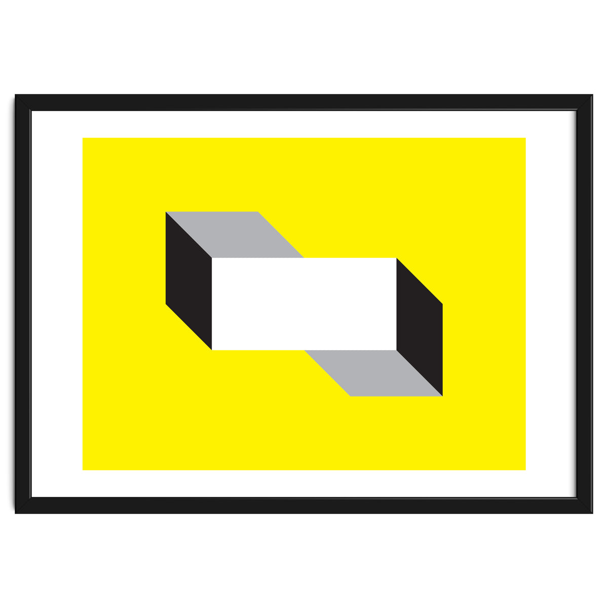 Geometric Shapes No. 50 - yellow, black & grey