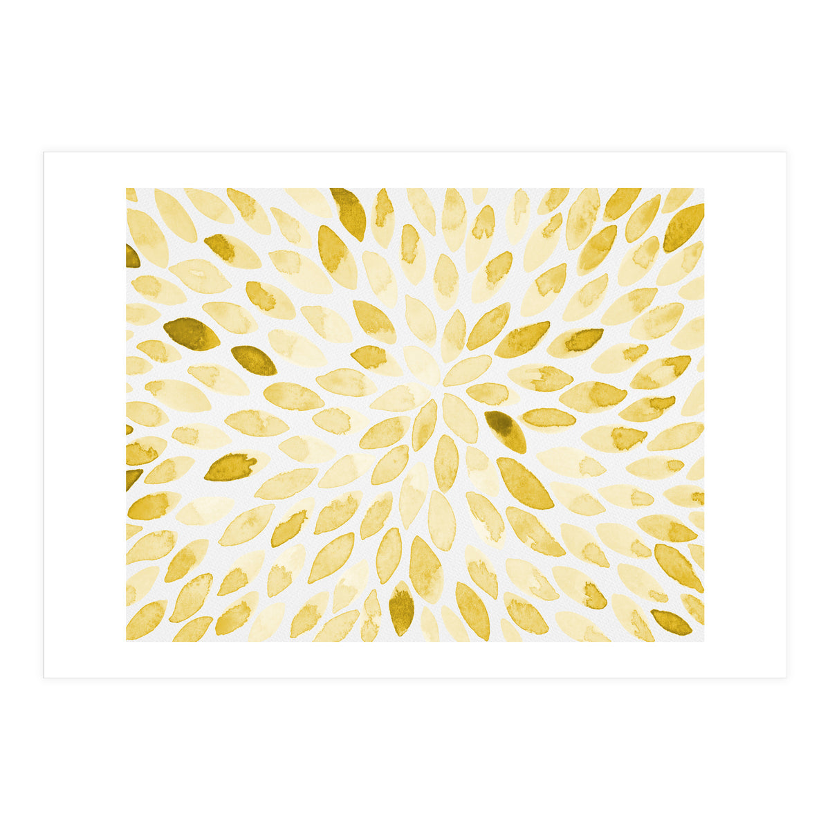 Watercolor Burst Yellow (Print Only)