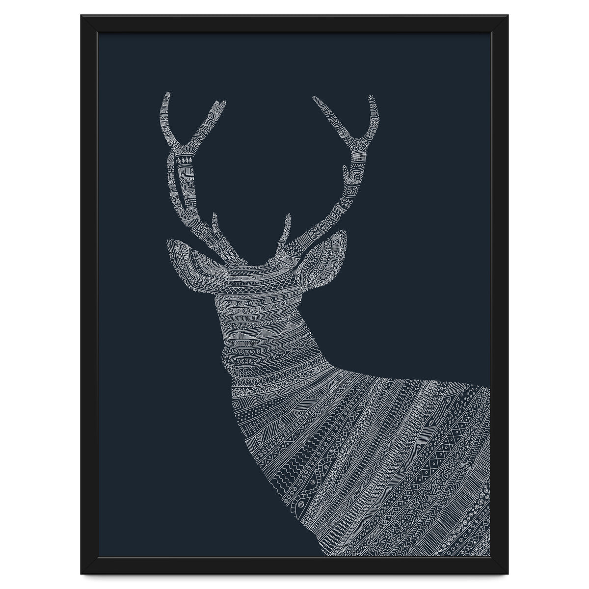 Stag Blue Poster