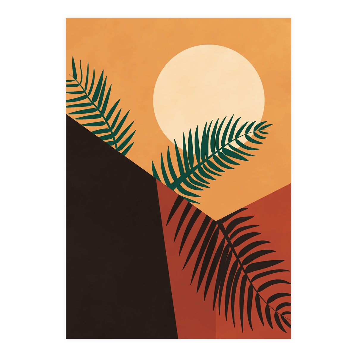 Bohemian Palm Tree Leaves (Print Only)