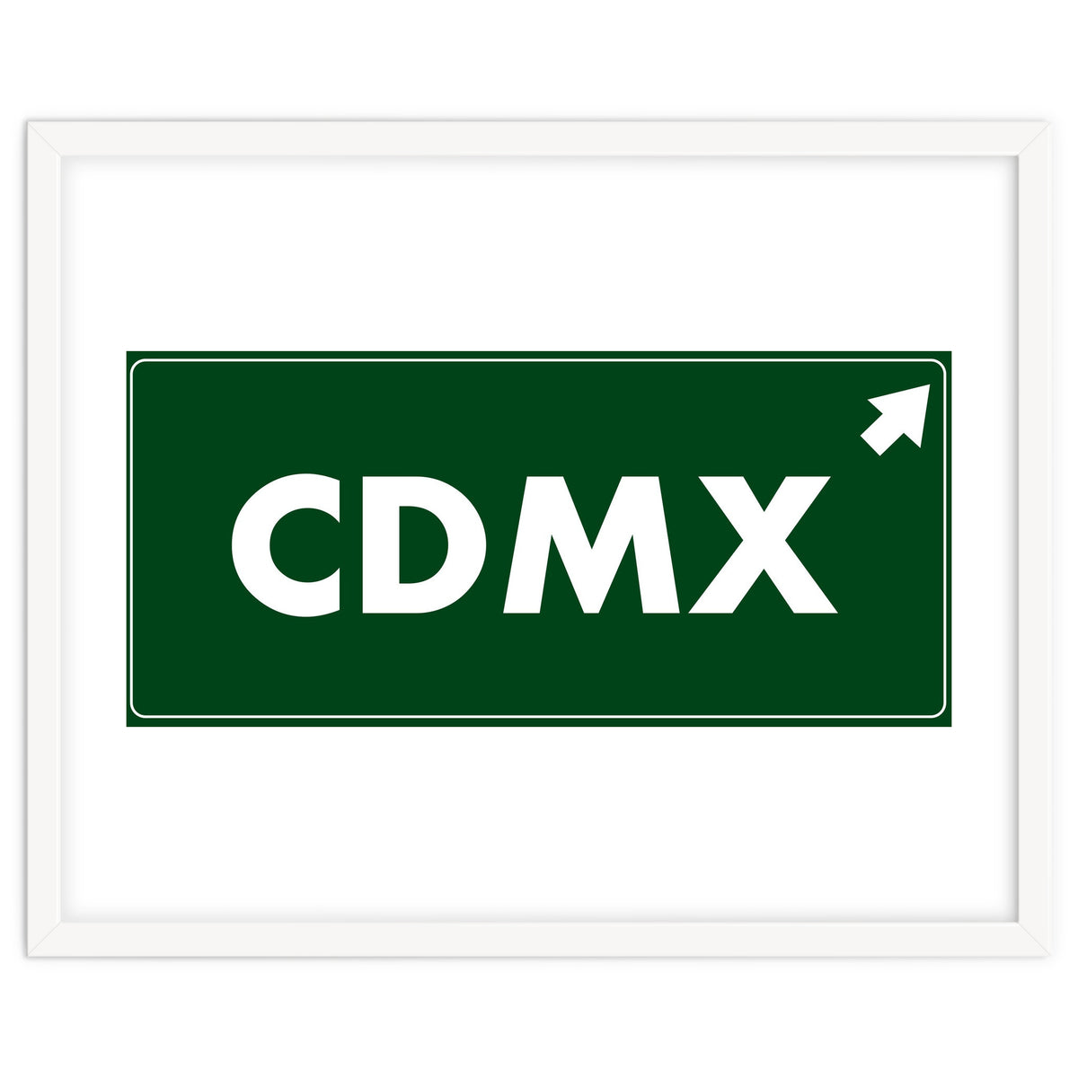 Let`s go to CDMX, Mexico! Green road sign