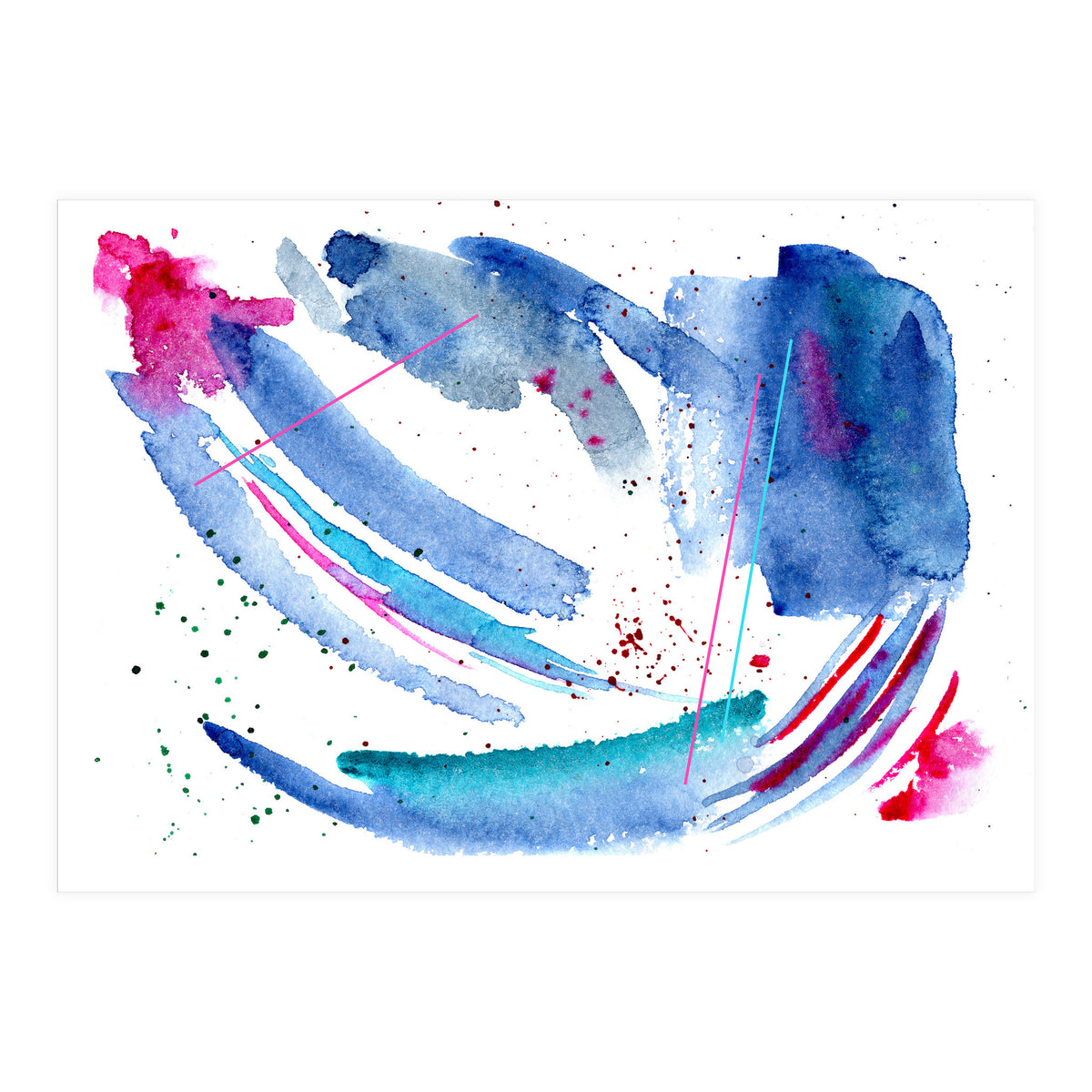 Happiness vibes || watercolor (Print Only)