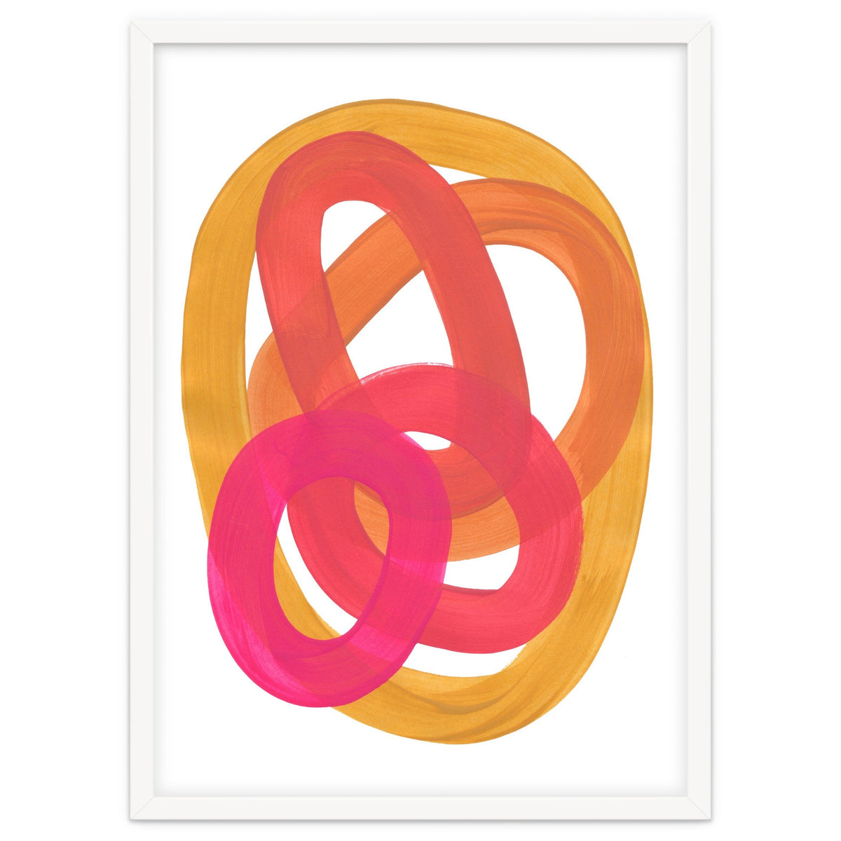 Warm Candy Colors Magenta Yellow Nesting Circles Ombre