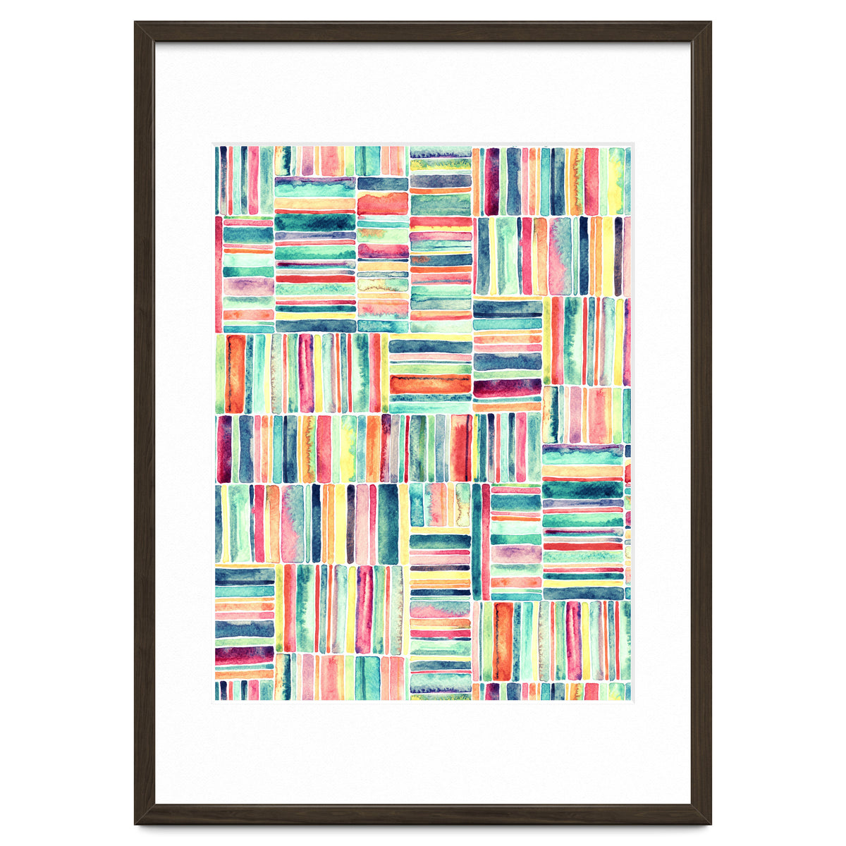 Retro Beach Chair Pastel Watercolor Stripes
