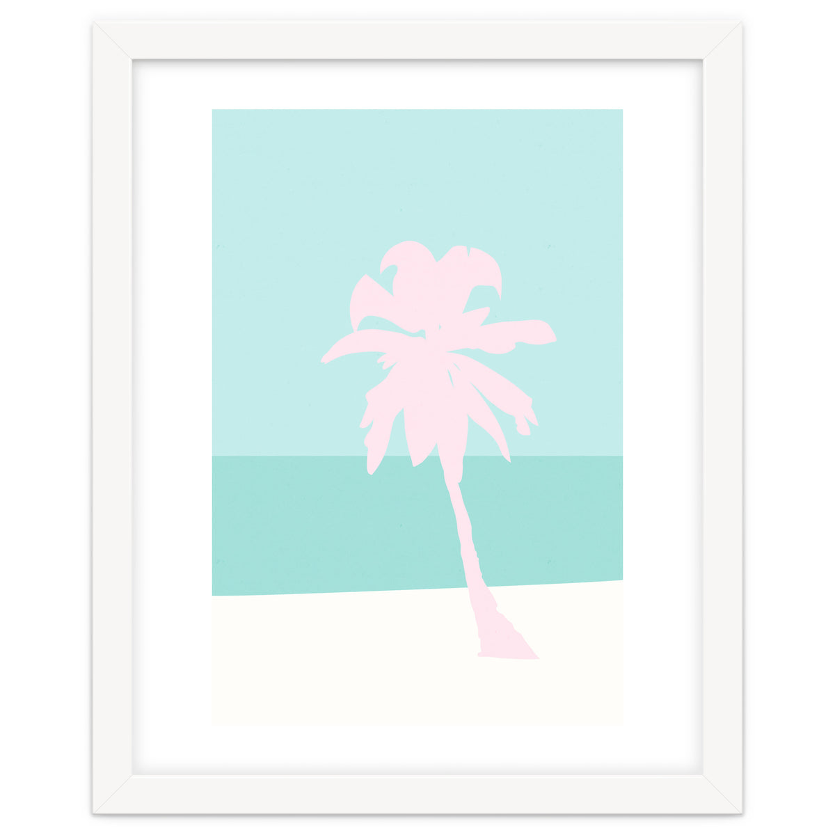 Minimal Palm Tree - Turquoise Coast