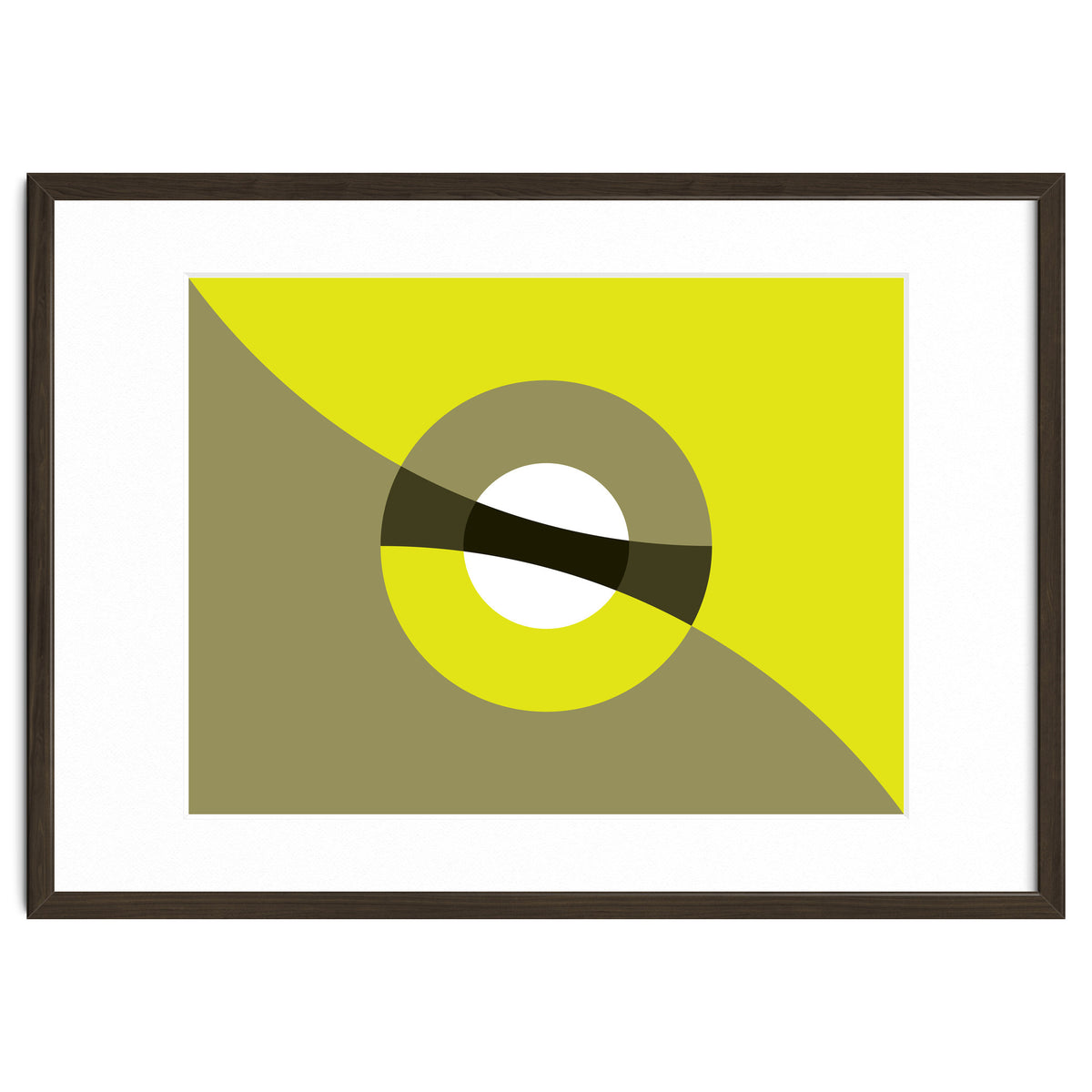 Geometric Shapes No. 44 -  mustard & beige