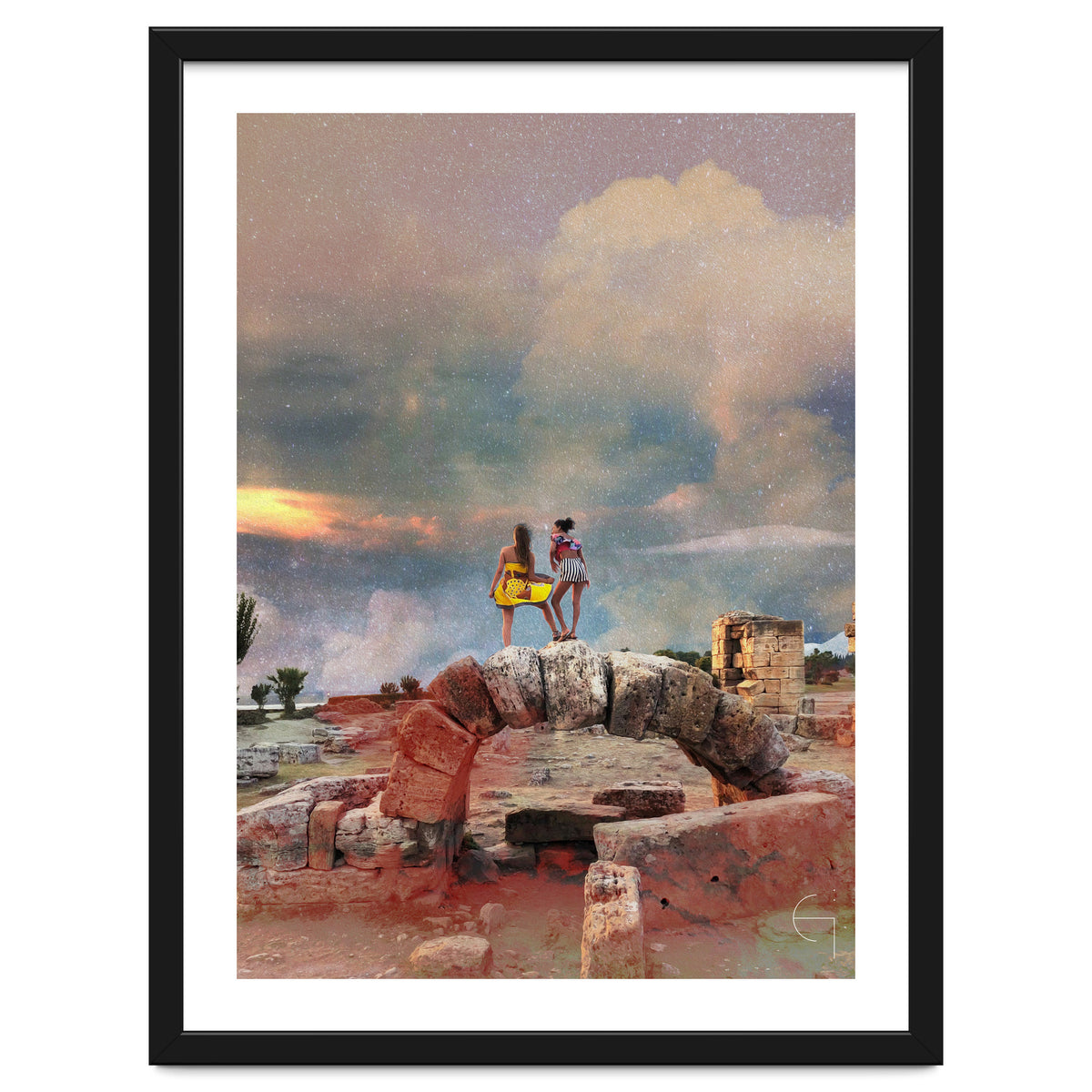 Voyageuses contemplant le crépuscule