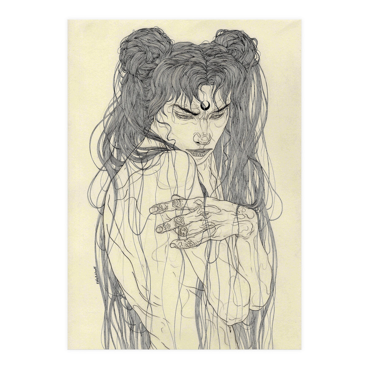 There is a dark moon rising inside of me (Print Only)