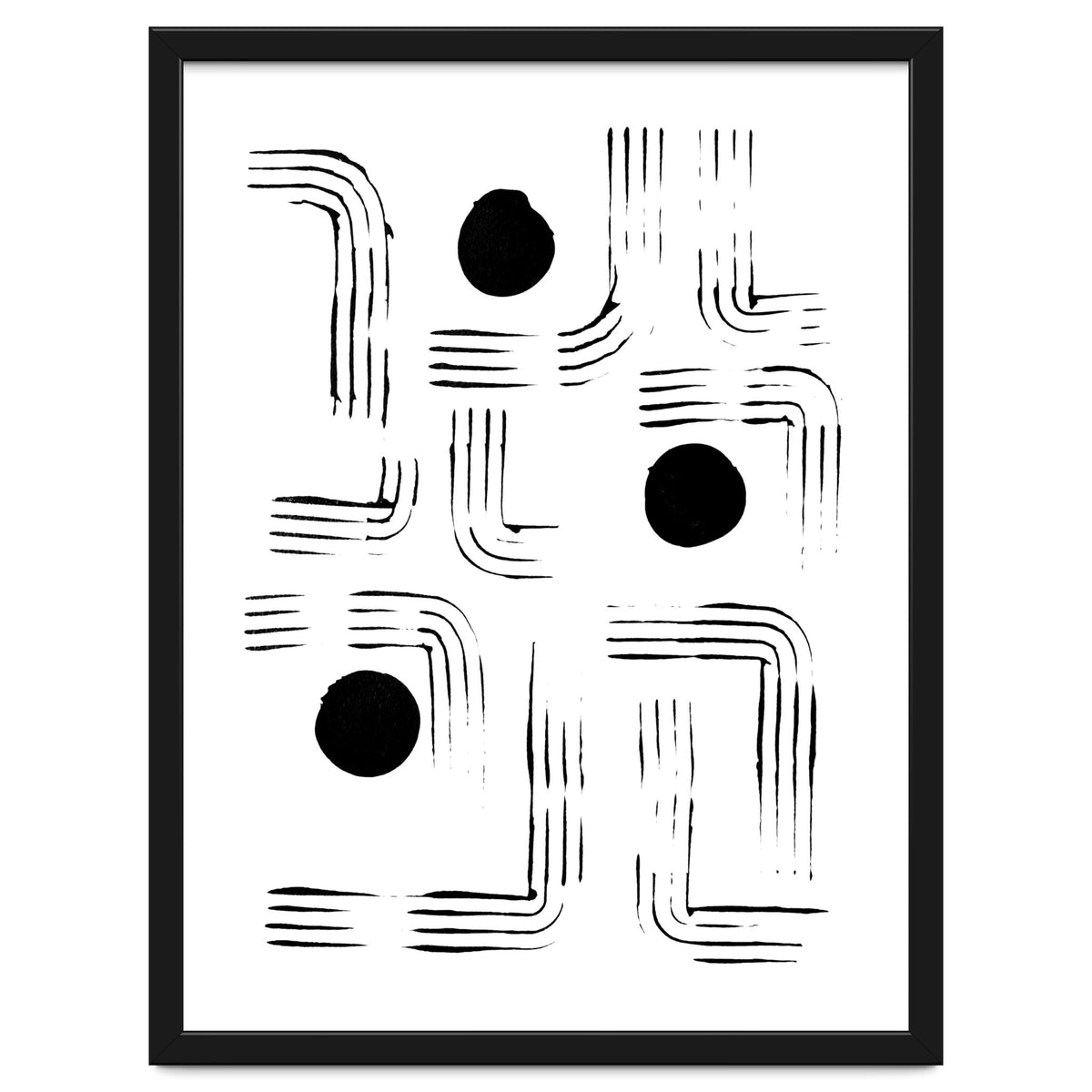 Mid-Century Modern Monochrome Print #1