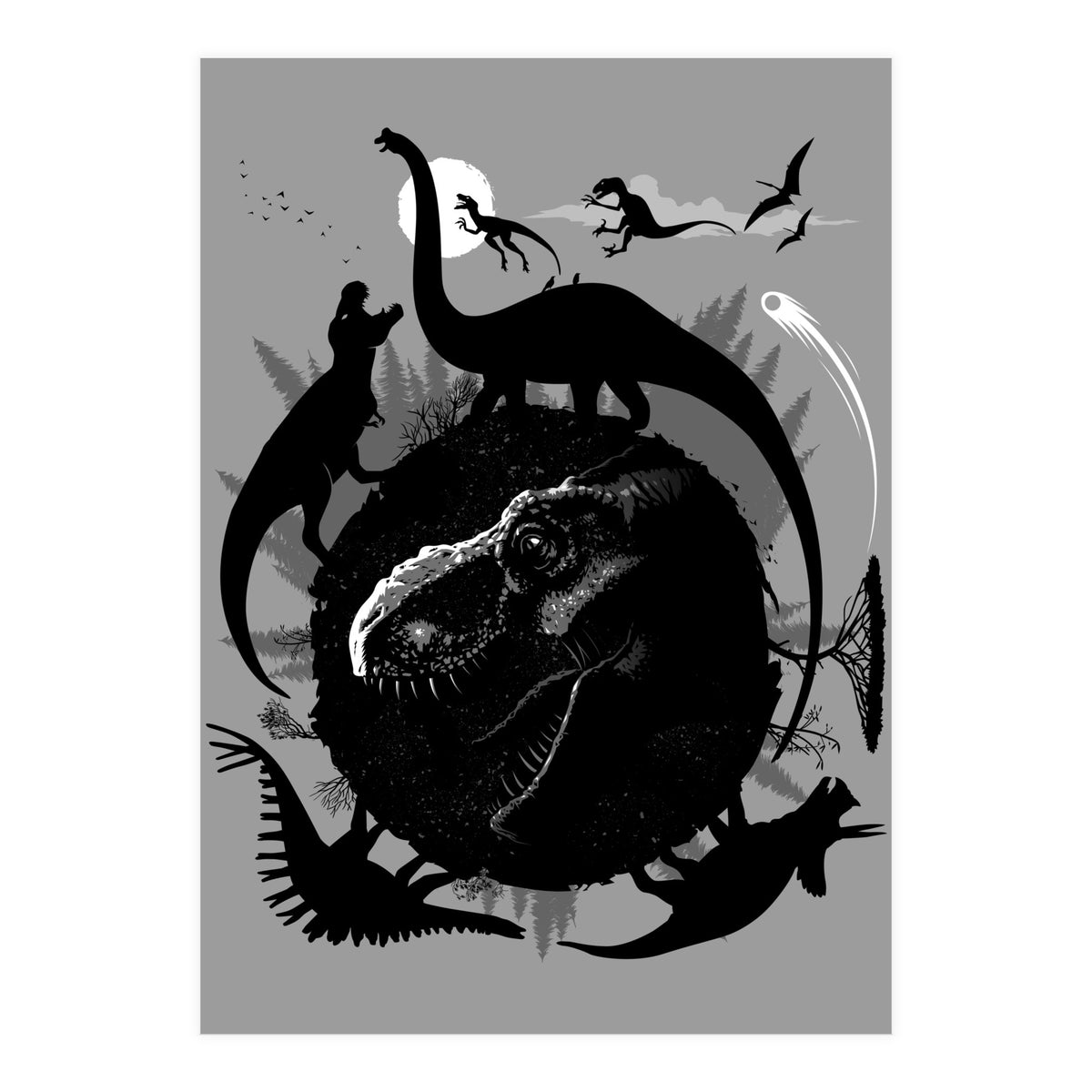 Circle of T-Rex (Print Only)