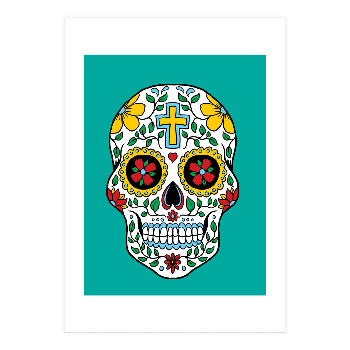 Colorful Skull III (Print Only)