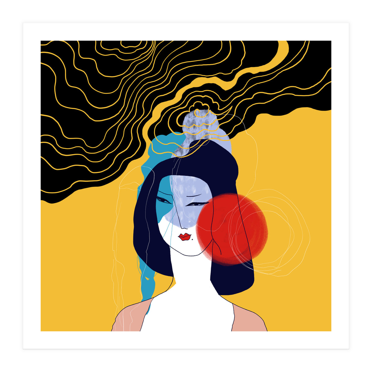 Maid in meditation (Print Only)