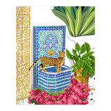 Royal Bengal Cats | Palace Pets & Architecture Building | Exotic Travel Urban Jungle Terrazzo Tiles (Print Only) thumbnail
