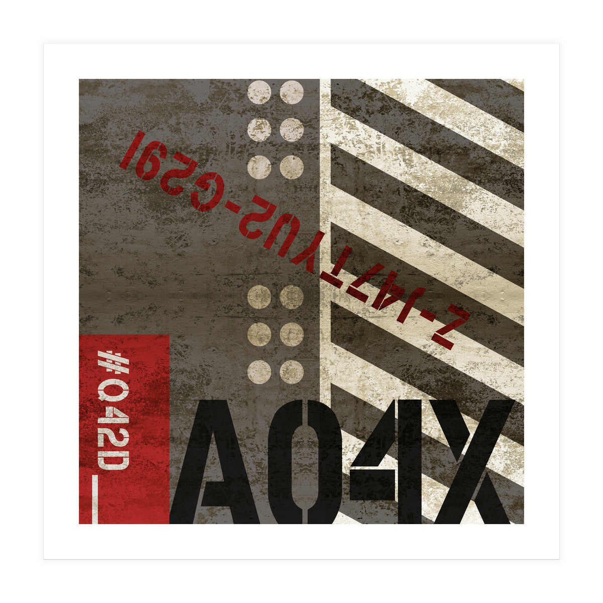 Abstract Industrial Grey Stripes (Print Only)