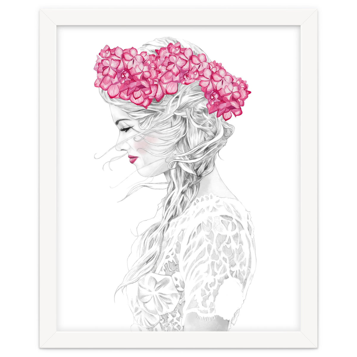 Pink Hydrangea Girl