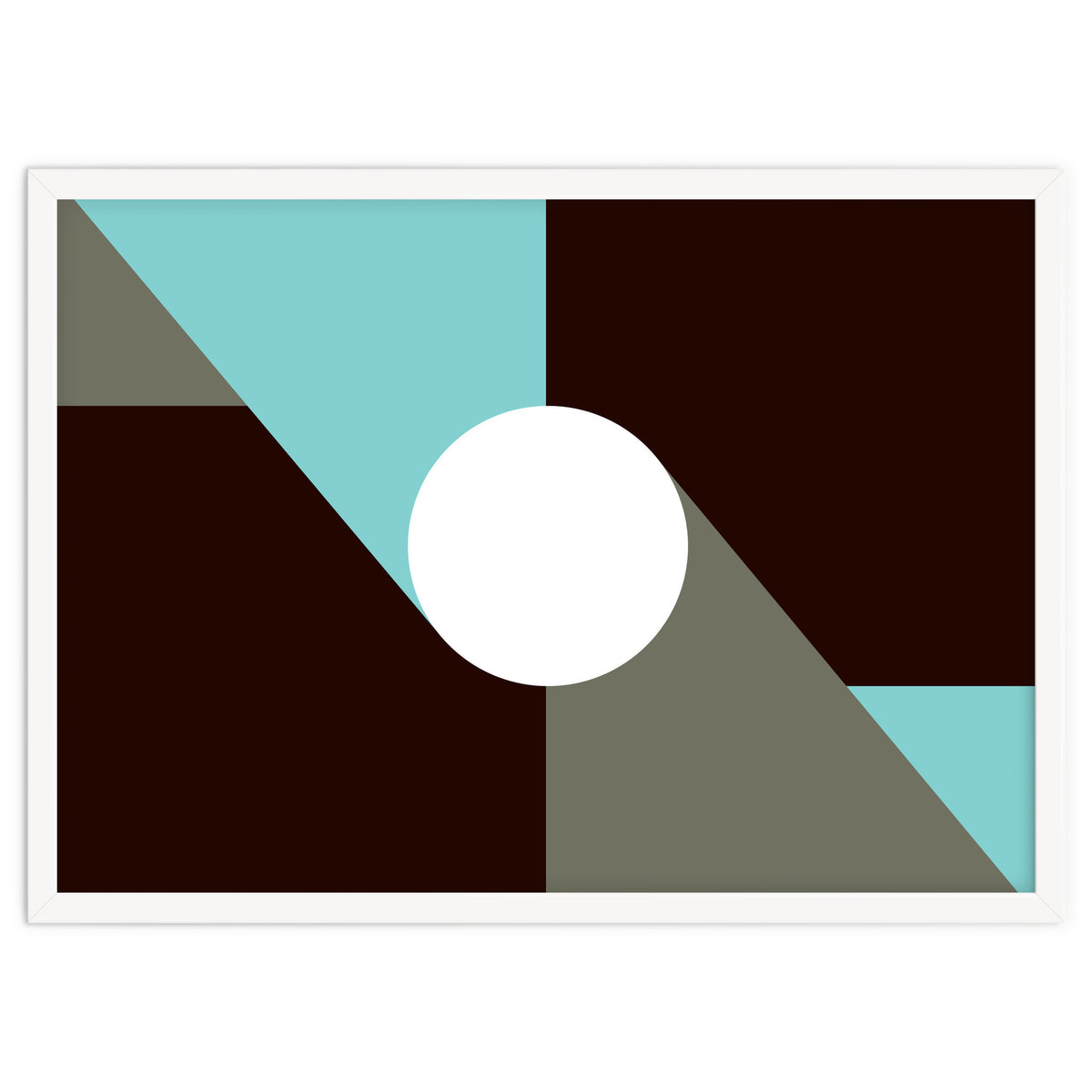 Geometric Shapes No. 29 - baby blue & grey