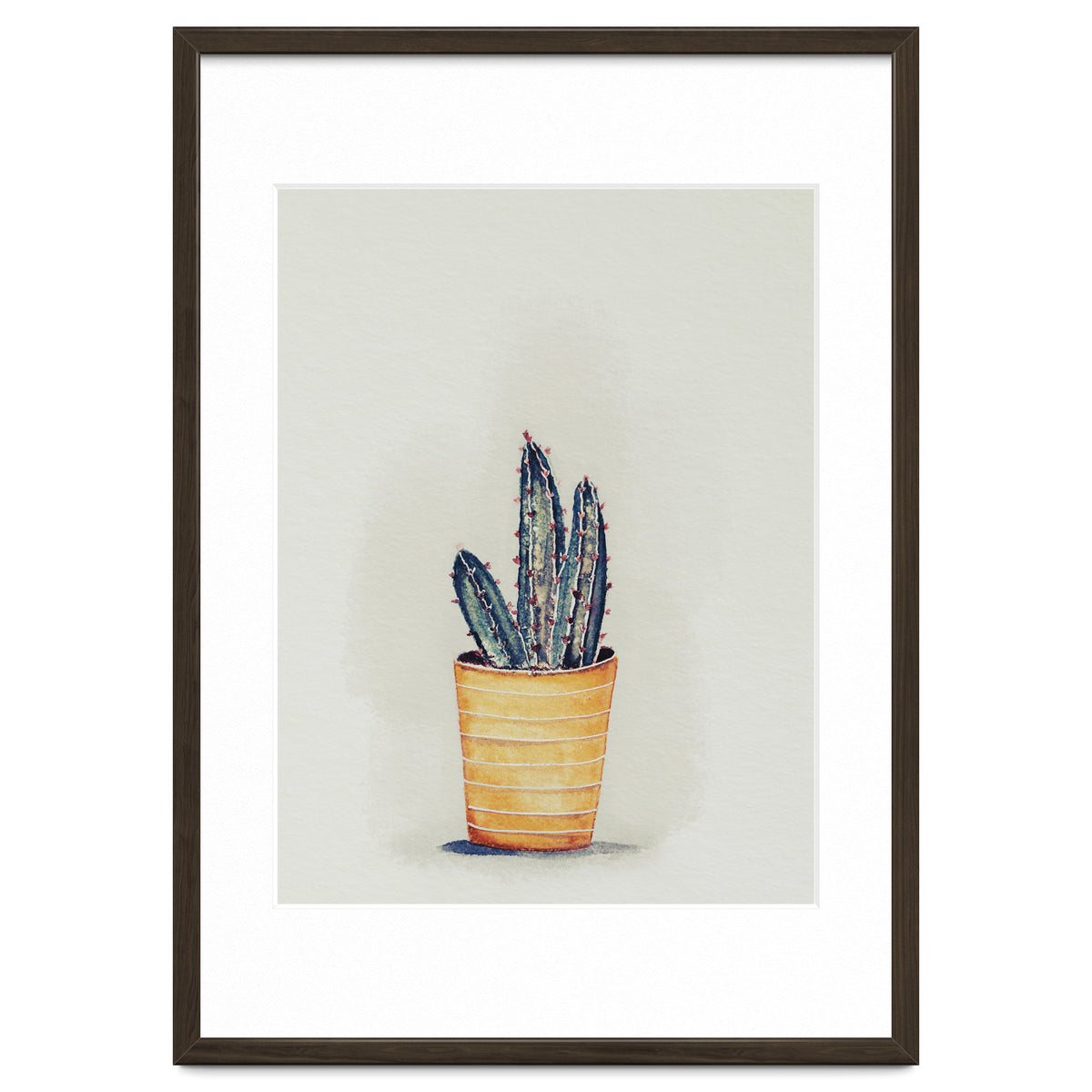 Cactus in yellow pot